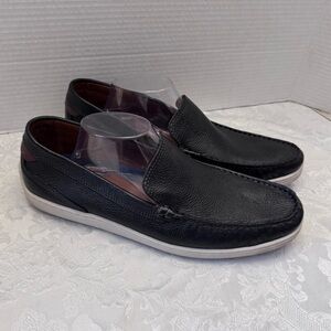 Johnston & Murphy 12M Black Leather Memory Foam Loafer Driving Moccasins Comfort